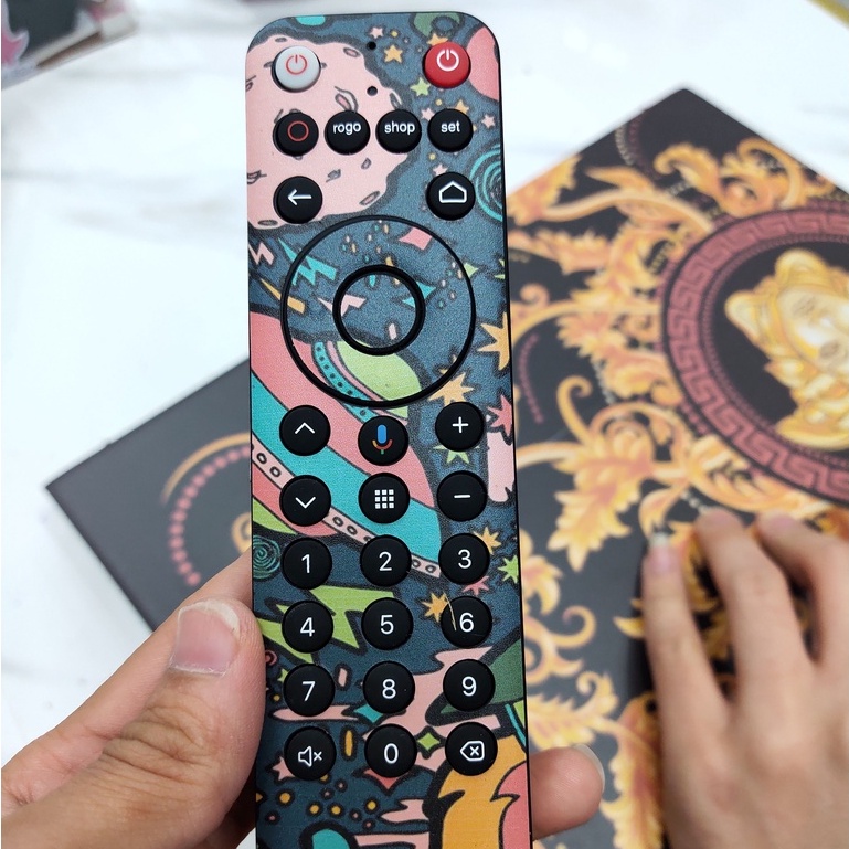 Skin dán điều khiển FPT TV 4K FX6, Play Box+, Box S mẫu stickerbomb stic234