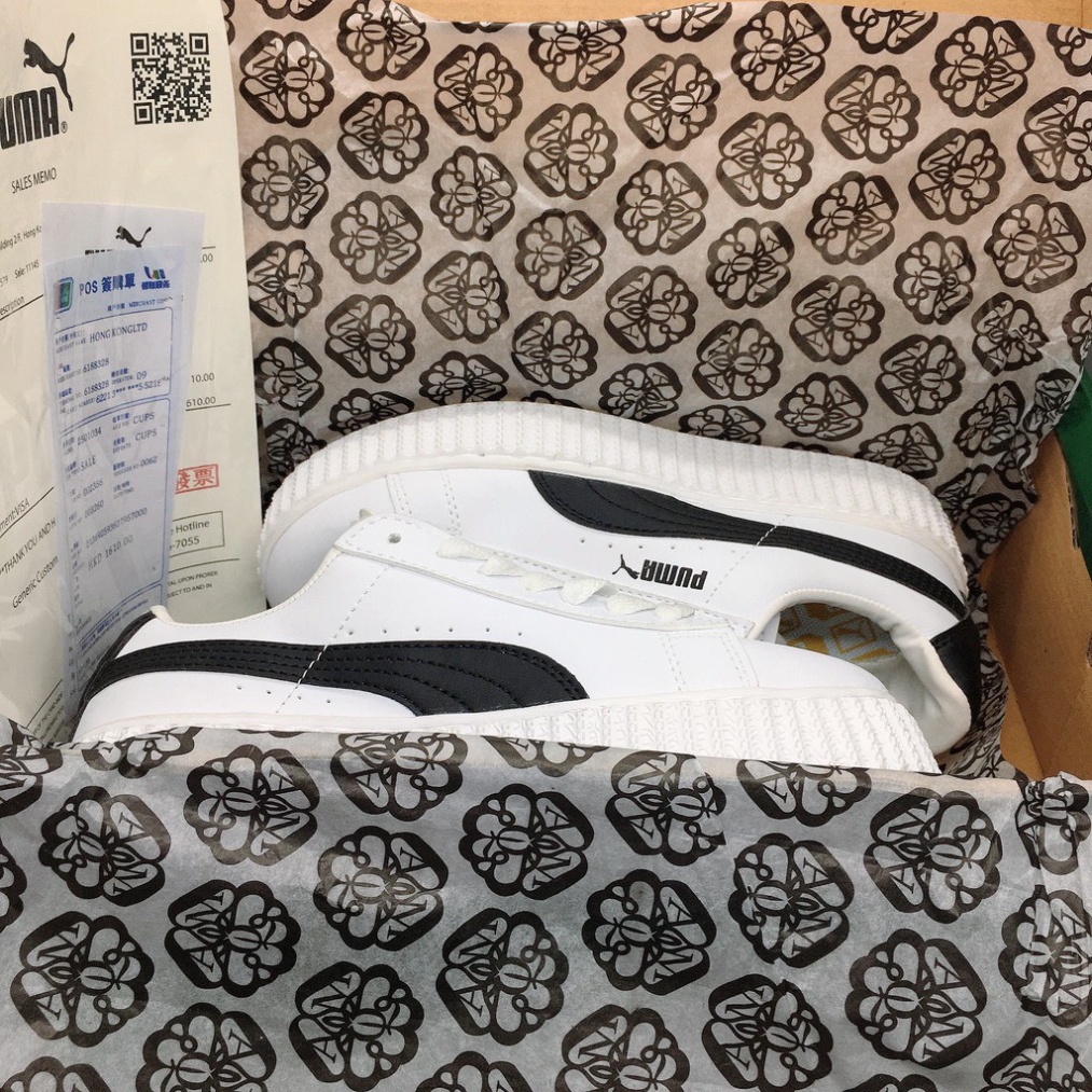 Giày thể thao nữ puma kẻ đen  , giày puma viền đen trắng hàng đẹp full box,bill | BigBuy360 - bigbuy360.vn