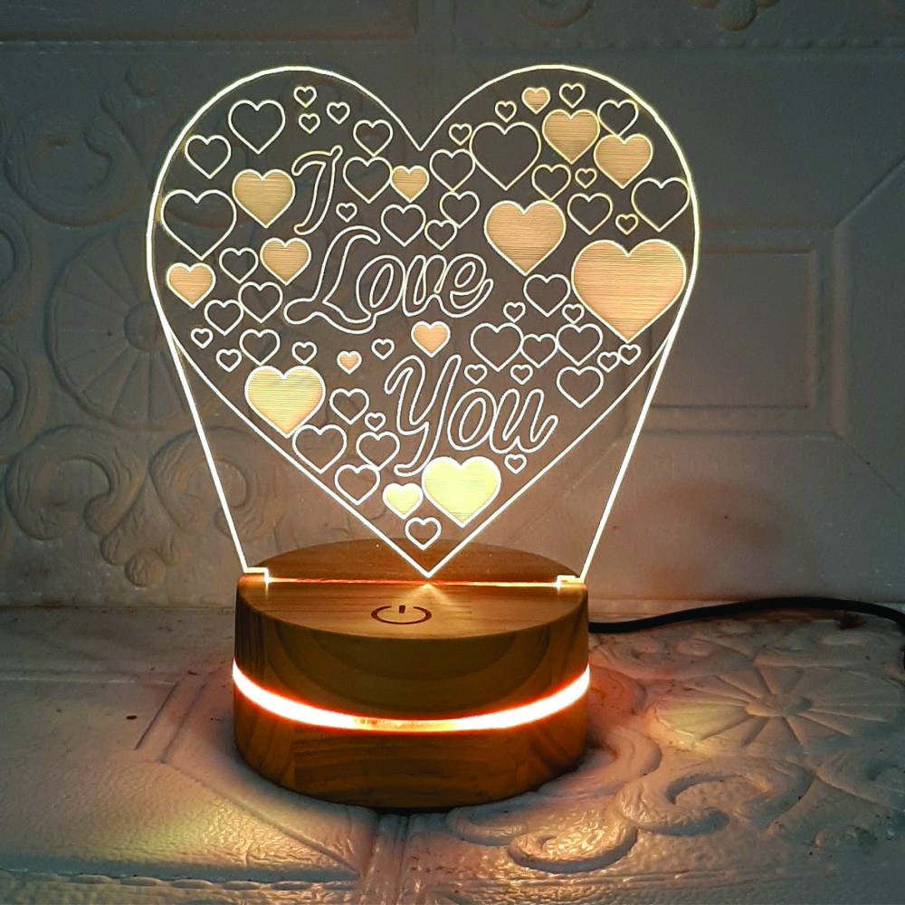 Đèn Trang trí led 3D HAPPY BIRTHDAY, quà tặng sinh nhật, vanlentine, tình yêu | Khắc tên theo yêu cầu |Quà Tặng Độc Đáo