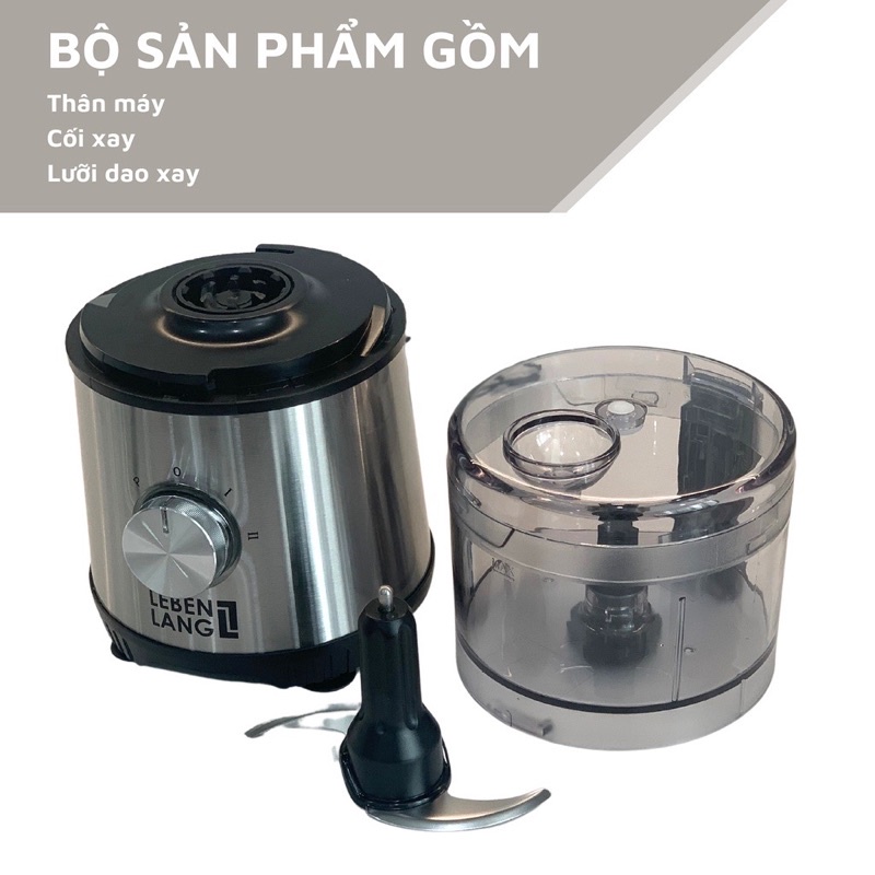 Máy xay thịt, máy xay đa năng Lebenlang công suất 400W, dung tích cối xay 500ml, bảo hành 2 năm - LBMF8906