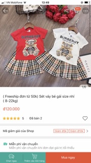 Sét gấu buberrry Size đại cho bé mặc hè ( kèm ảnh thật)