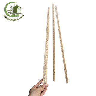 Thước gỗ đo mm, thước dài 1 mét ( 100cm )