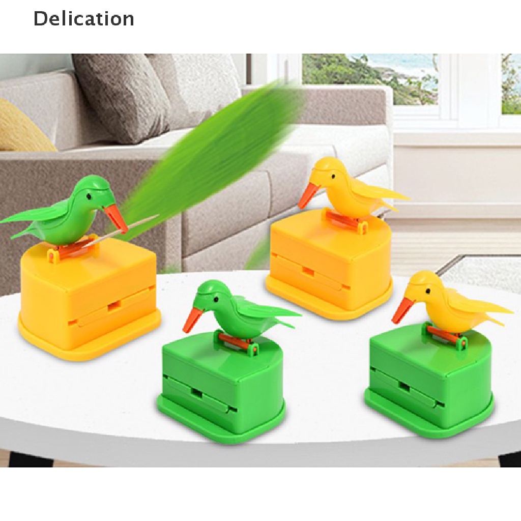 1 Hộp Đựng Tăm Xỉa Răng Tự Động Hình Chú Chim Dễ Thương Sáng Tạo