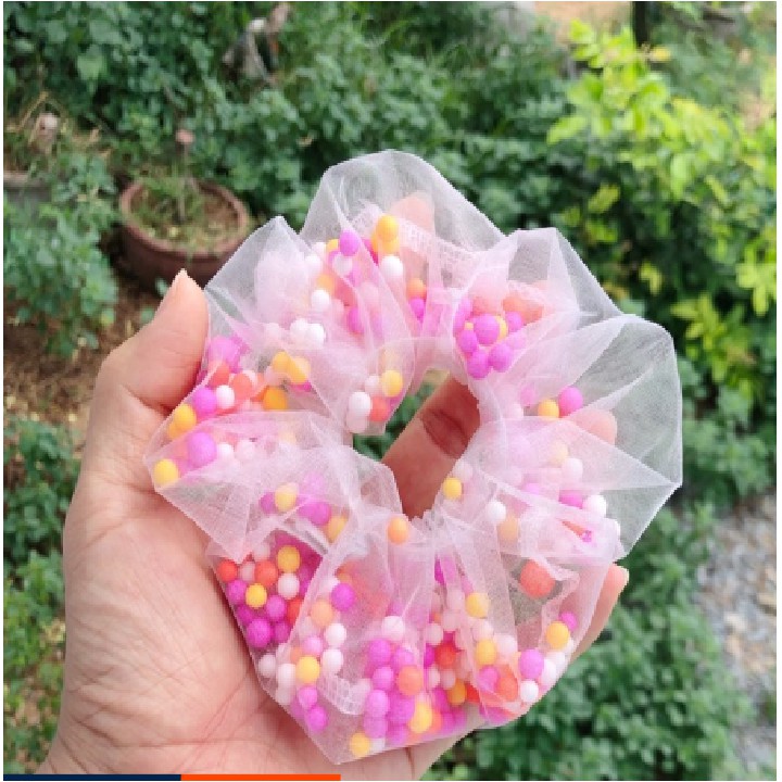 [Nguồn hàng buôn sỉ / khách sỉ INBOX] Buộc tóc Scrunchies PHÁT SÁNG / có thể làm vòng đeo tay