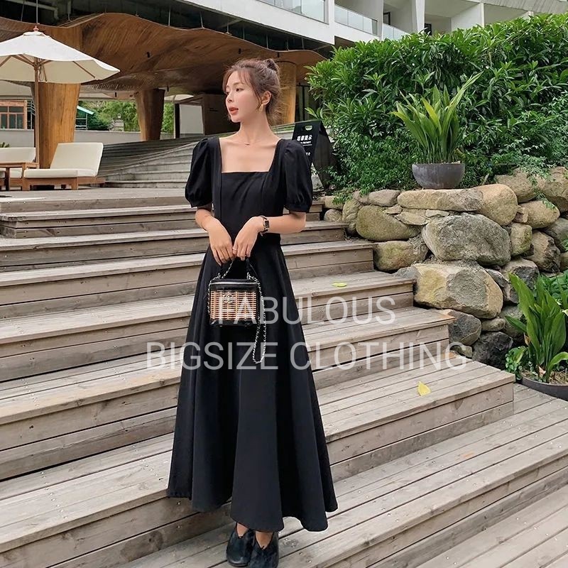 Váy Đầm cổ vuông dáng dài BIGSIZE 60-90kg cách điệu Fabulous Bigsize | BigBuy360 - bigbuy360.vn