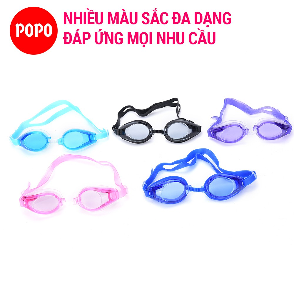 Kính bơi trẻ em POPO 1152 mắt kính bơi nhỏ gọn cho bé từ 3 đến 12 tuổi an toàn, cản tia UV