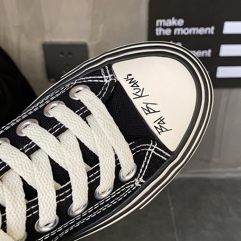 Mới Giày Vải Canvas Cổ Cao Thời Trang Đường Phố Cá Tính Cho Nữ