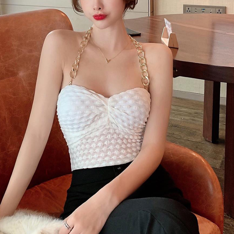 Áo Lửng Hai Dây Hở Lưng Cổ Chữ V Gợi Cảm Cho Nữ