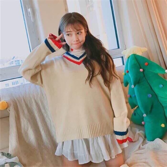 Áo Len Miss cổ tim ulzzang | BigBuy360 - bigbuy360.vn