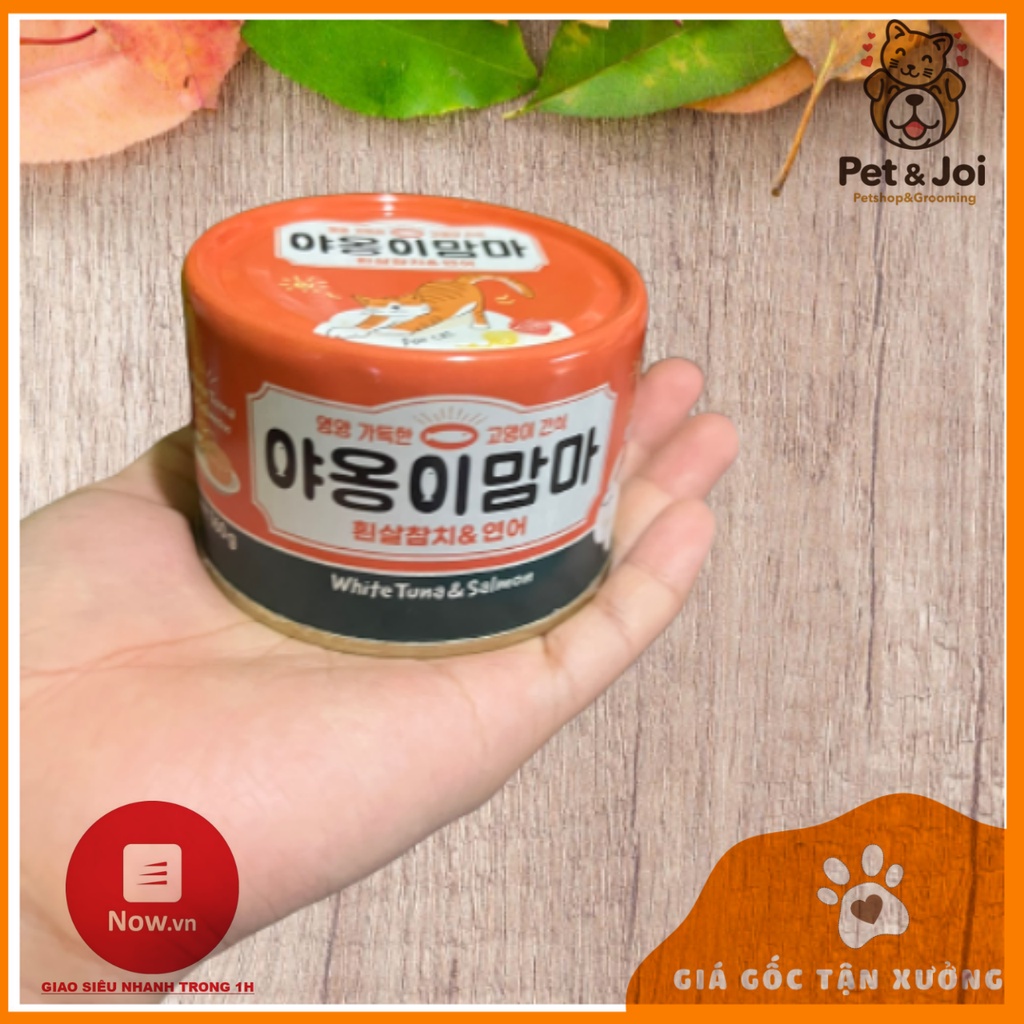 PATE MEOW MAMA HÀN QUỐC ⚡CHỈ 1 NGÀY⚡  DONGWON LON 160G ĐỦ HƯƠNG VỊ CHO MÈO - PET&JOI