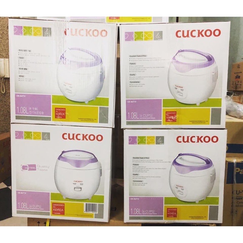 Nồi cơm điện Cuckoo CR-0671V 1L 500w ( Trắng Phối Tím)