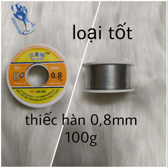 Thiếc hàn - thiếc vàng 0,8mm 100g loại tốt