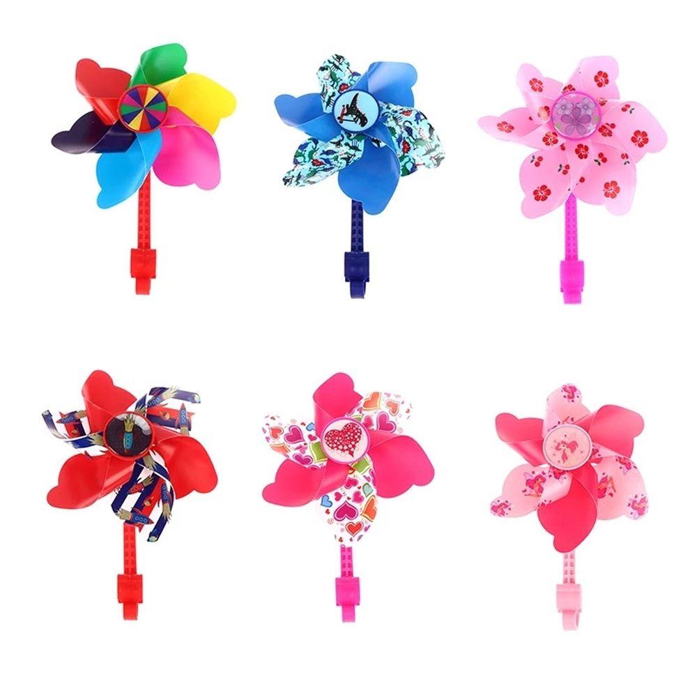 Bánh Đà Pinwheel Nhiều Màu Sắc Gắn Tay Lái Xe Đạp Trẻ Em