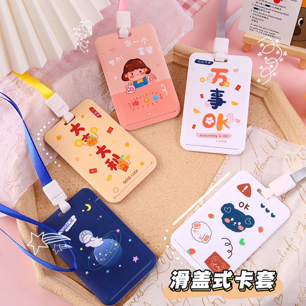 Dây đeo thẻ tên ID thiết kế họa tiết hoạt hình đáng yêu