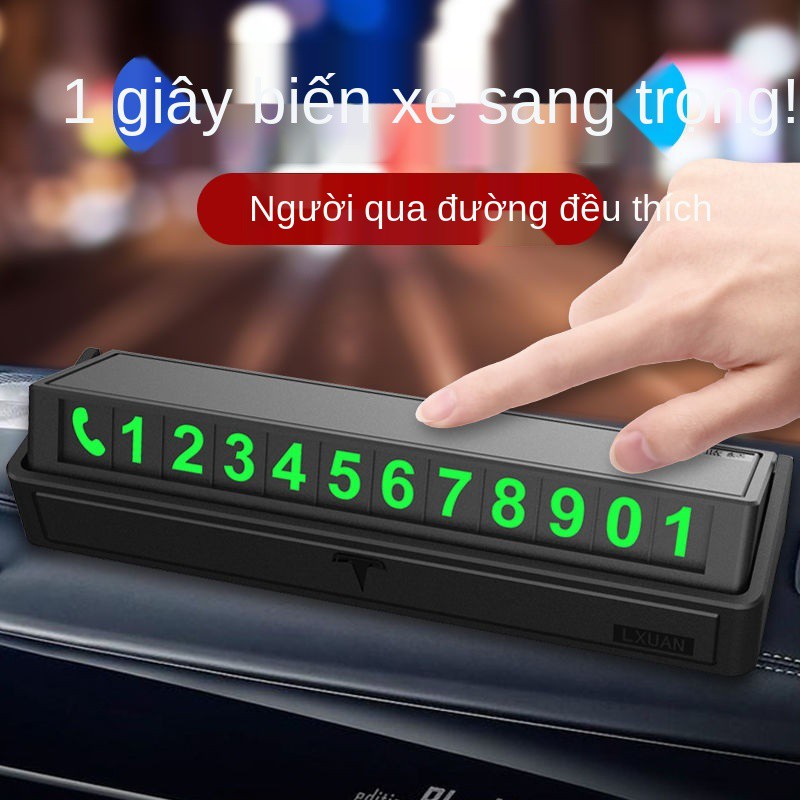 Biển báo dừng xe ô tô Di chuyển số điện thoại cung cấp dạ quang sáng tạo cho Thẻ 0 giờ