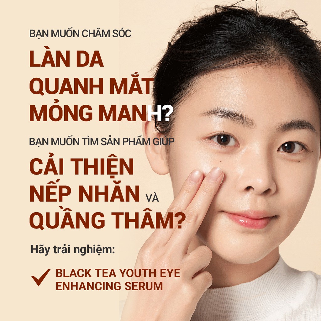 Tinh chất dưỡng da vùng mắt từ trà đen innisfree Black Tea Youth Enhancing Eye Serum 15ml