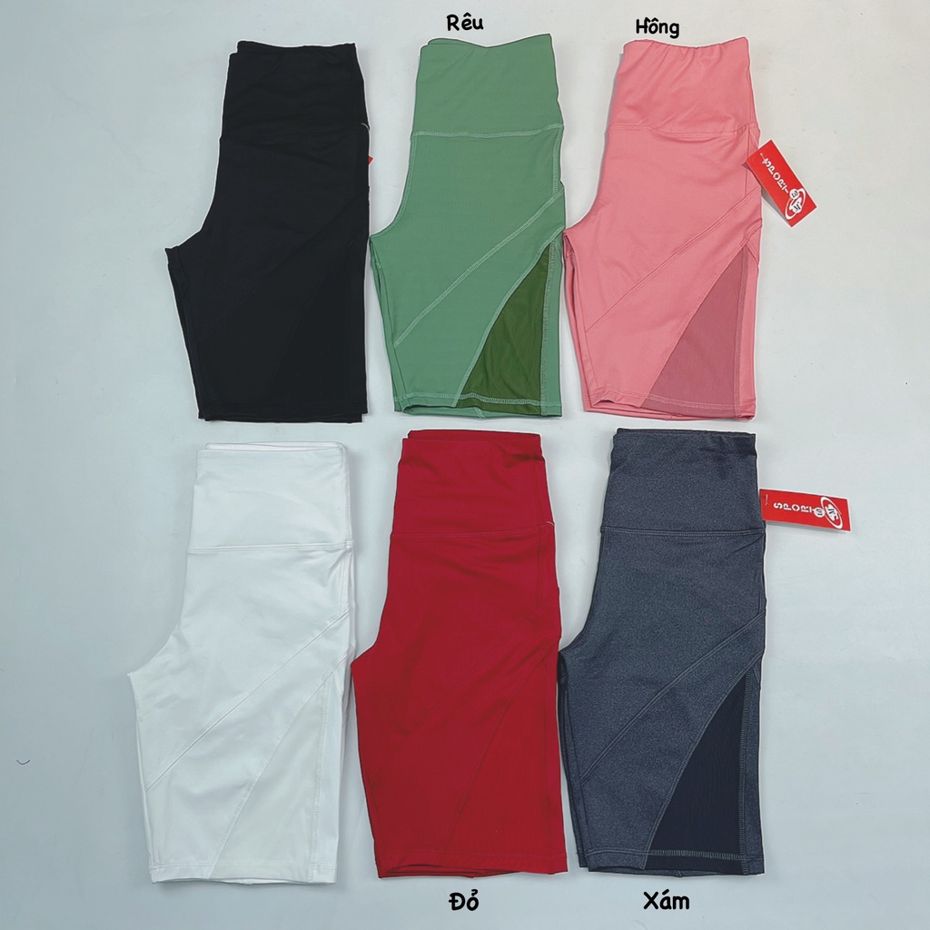 [Có Túi Nhỏ] Quần Short Lỡ Biker Thể Thao Nữ Phối Lưới Cực Xinh