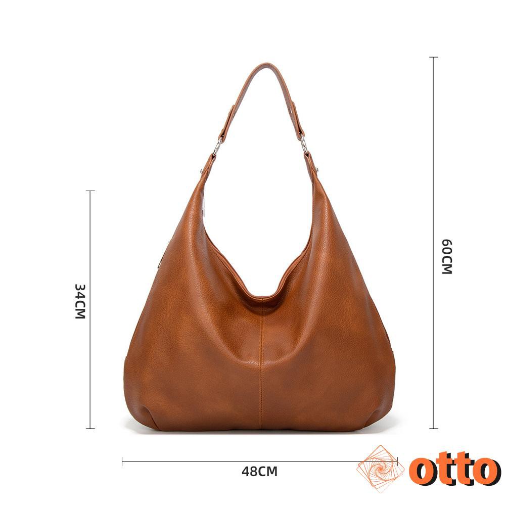 Women Solid Color Top-handle Pouch Female Casual Big Capacity Shoulder Bag Portable Street Tote