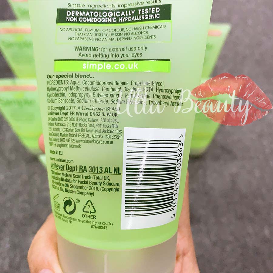 [MẪU MỚI NHẤT] Sữa Rửa Mặt Dạng Gel Simple Kind To Skin Refreshing Facial Wash Gel (150ml)