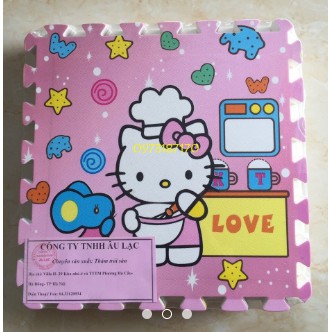 Thảm xốp cho bé hình hello kitty 42x42x1cm bộ 9 tấm (giảm 40k ship toàn quốc)