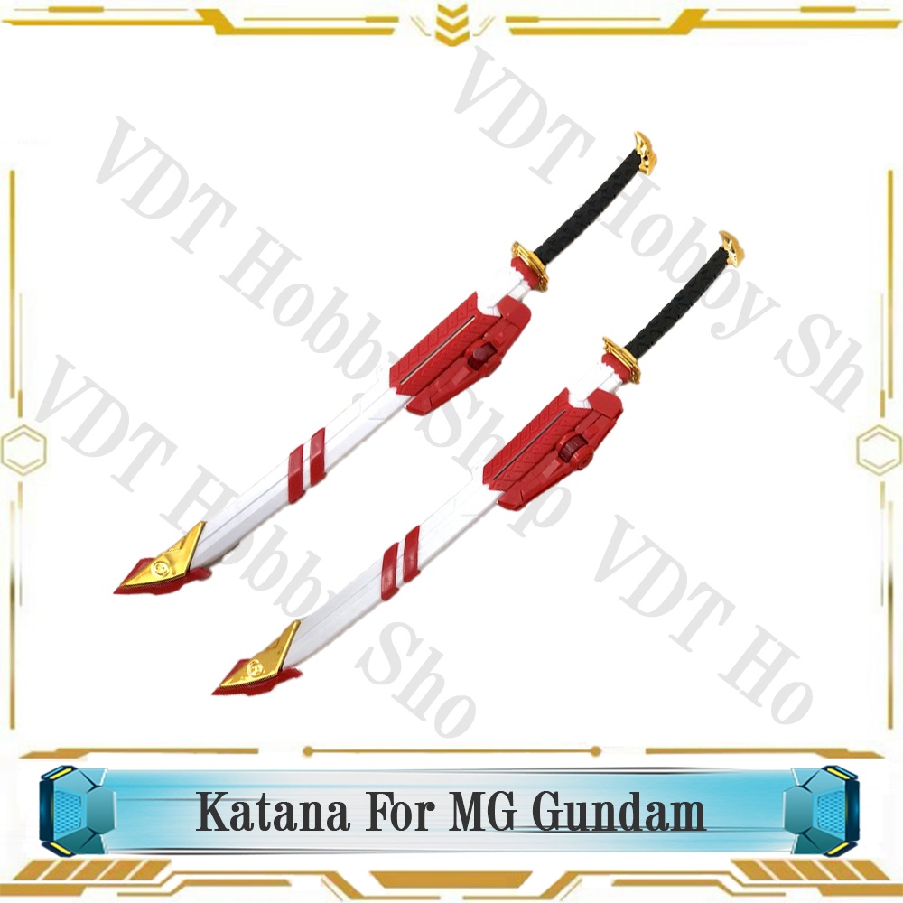 Bộ 2 thanh Katana cho mô hình gundam 1/100 ( kèm deacl )