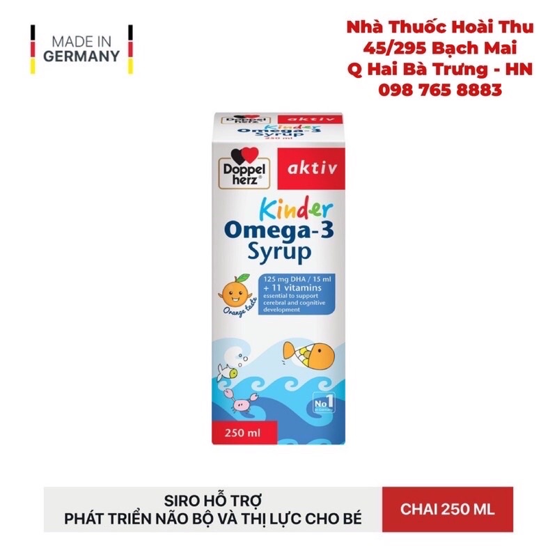 Doppelherz Kinder Omega 3 - hỗ trợ phát triển não bộ , tăng thị lực cho bé