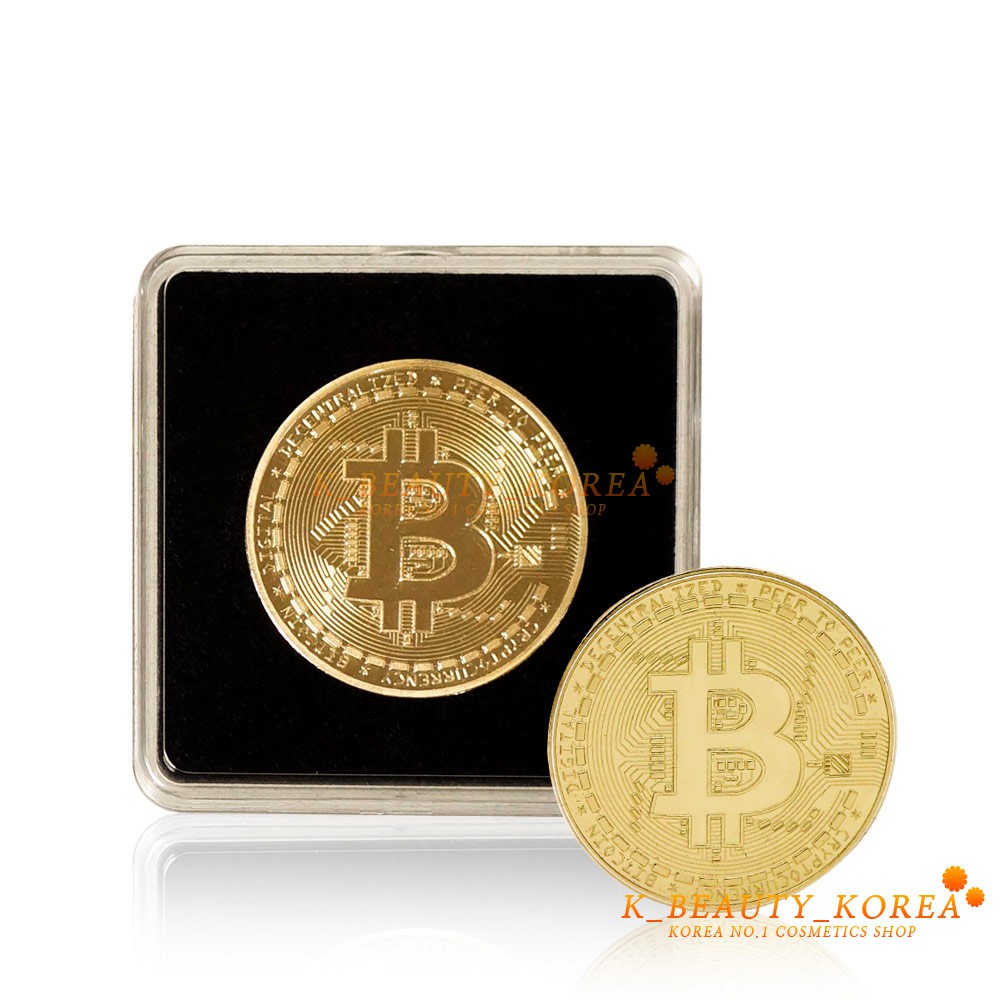 BITCOIN 24K Gold Plated Coin Đồng Tiền Bitcoin Mạ Vàng 24k