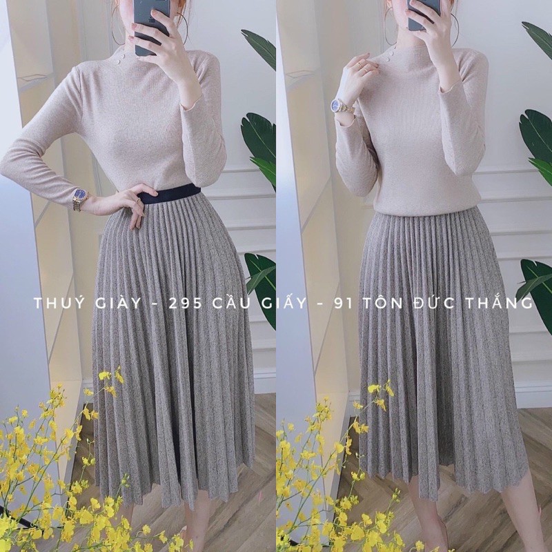 BÁN SỈ ÁO LEN 2P KHUY CỔ 6 MÀU CHO NỮ