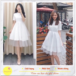 (ẢNH THẬT KHÁCH MẶC)(ĐẦM XÒE PHỐI REN CÔNG CHÚA NHIỀU LỚP NHẸ NHÀNG
