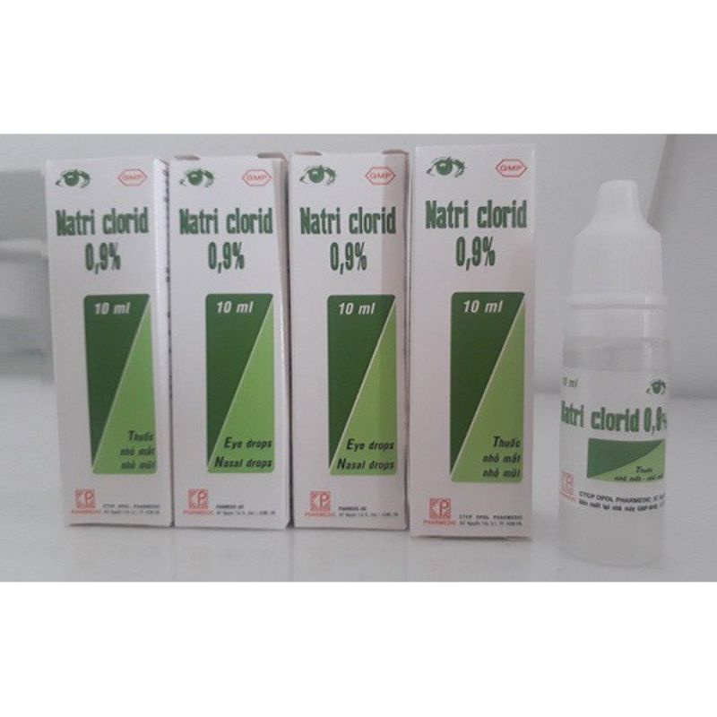 Nước muối Natri cloride  0.9% vệ sinh mắt mũi lố 10 chai