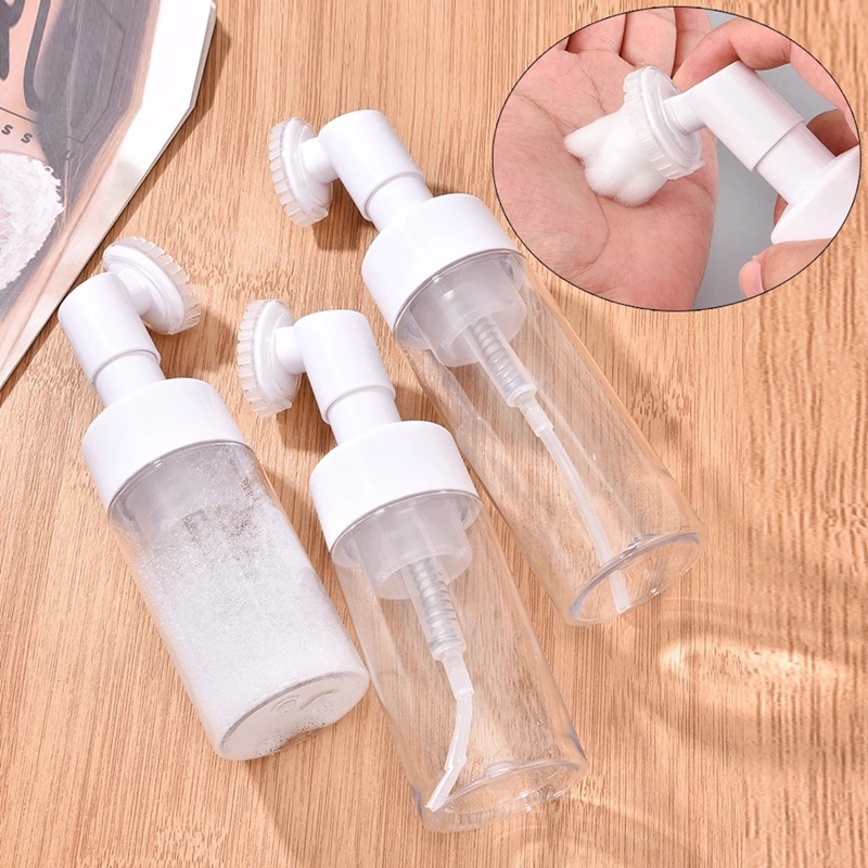 1 Chai Đựng Xà Phòng Dạng Bọt Rỗng Bằng Silicon Mềm 4 Kích Thước Nhỏ Gọn Chống Rò Rỉ