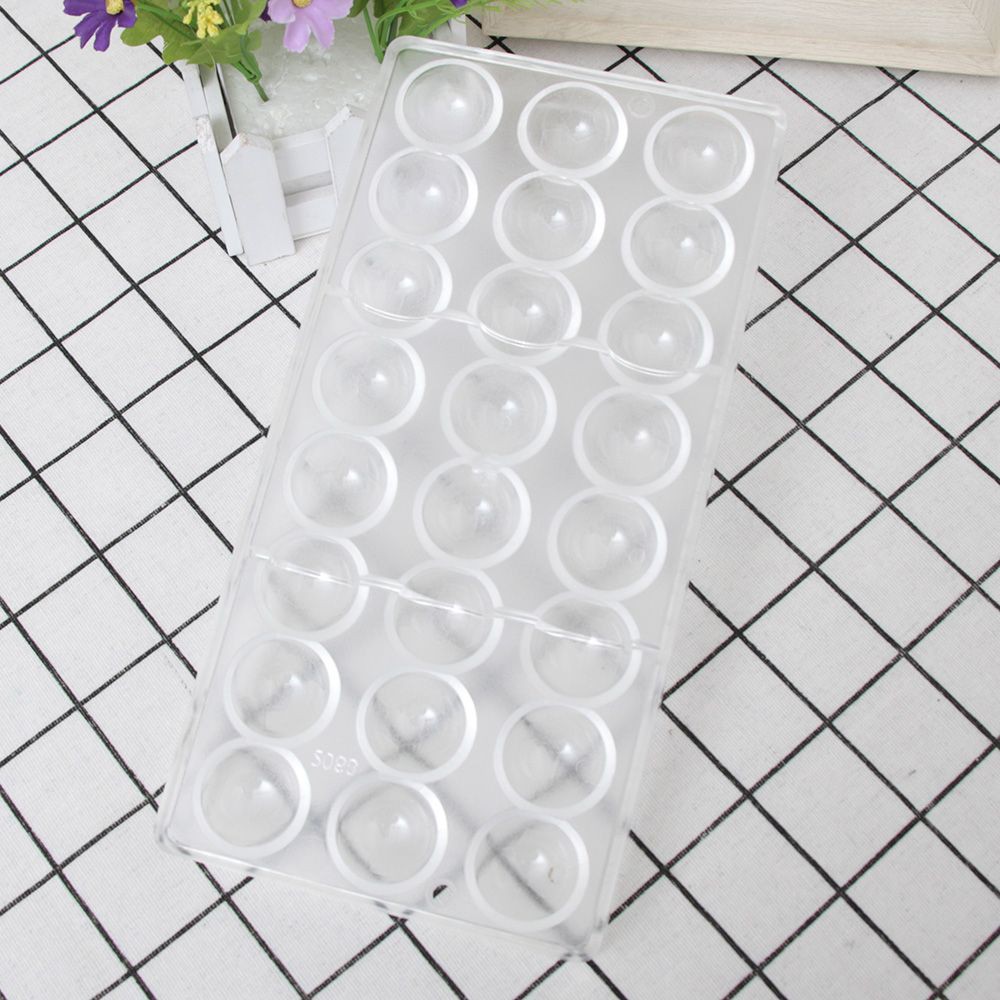 Khuôn nhựa trong suốt làm chocolate hình tròn