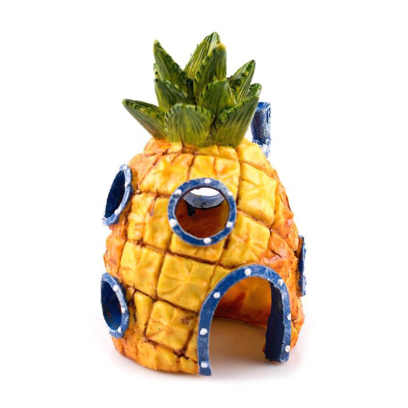 Mô hình ngôi nhà dứa/ nhà hàng cua/ tượng ẩn náu hoạt hình trang trí bể cá