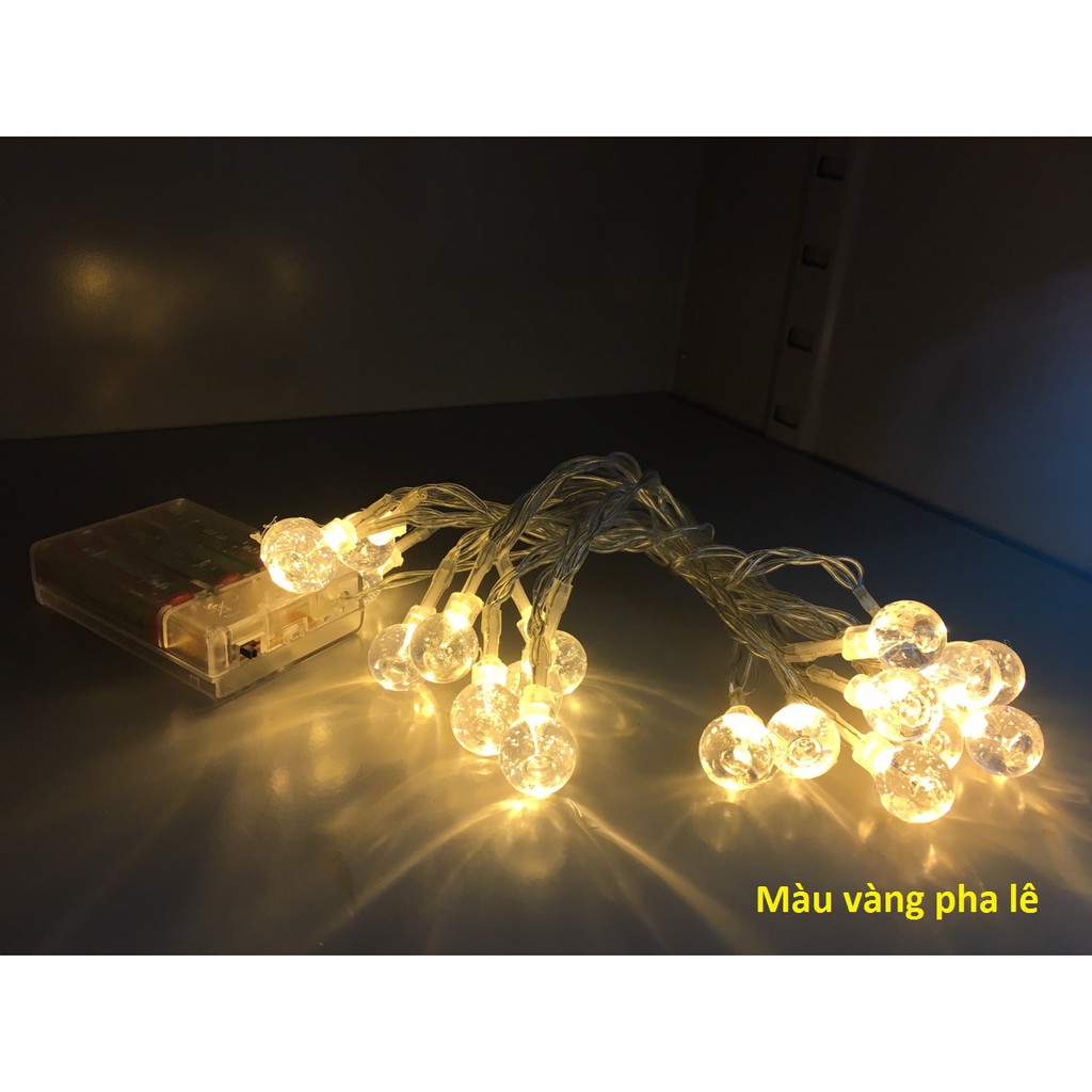 (RẺ VÔ ĐỐI_Free ship toàn quốc 40k) Đèn Led Trang Trí Bóng Tròn Nhỏ Màu Pha Lê