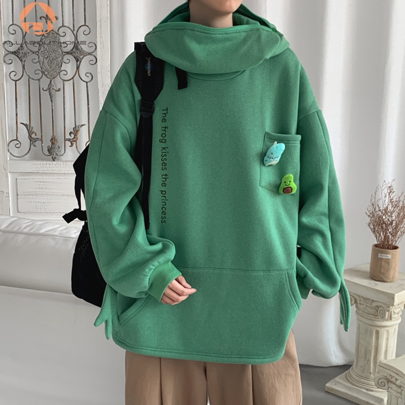Áo Hoodie ABH Tay Dài Dáng Rộng Kiểu Dáng Con Ếch Dễ Thương | BigBuy360 - bigbuy360.vn