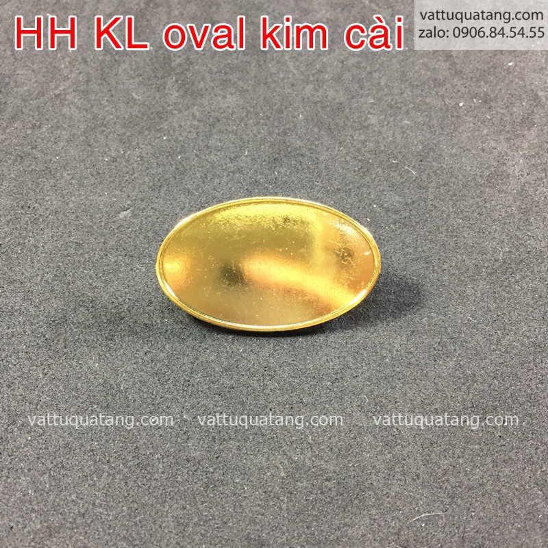 Phôi huy hiệu kim loại đổ keo oval - kim đính