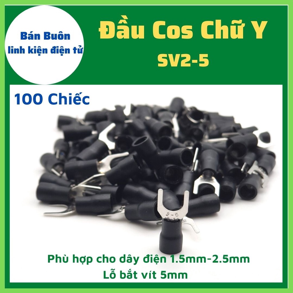 Đầu cos chữ y2-5, cốt đồng xịn, cốt y2-5, đầu cốt chẻ 2-5, SV2-5 (100 Chiếc)