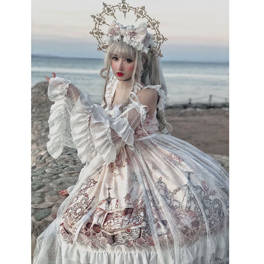 Đầm Công Chúa Dáng Dài Vải Voan Phong Cách lolita