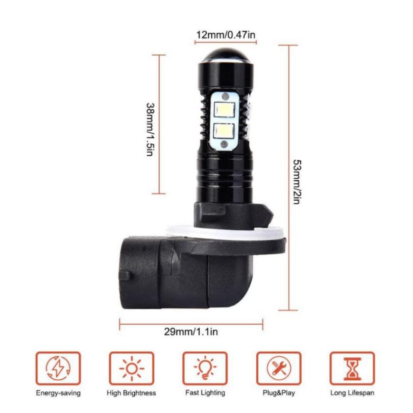 Đèn LED 881 10SMD Thấu Kính Siêu Sáng Chuyên Dụng Cho Xe Ôtô - Đèn Gầm, Sương Mù
