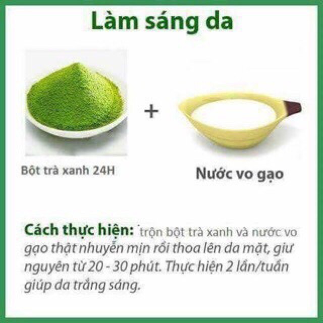 [TRỢ GIÁ] Bột Trà Xanh Nguyên Chất Đắp Mặt Nạ Mask, Tẩy Da Chết, Làm Đẹp Dưỡng Da Trắng Mịn - Handmade Từ Thiên Nhiên