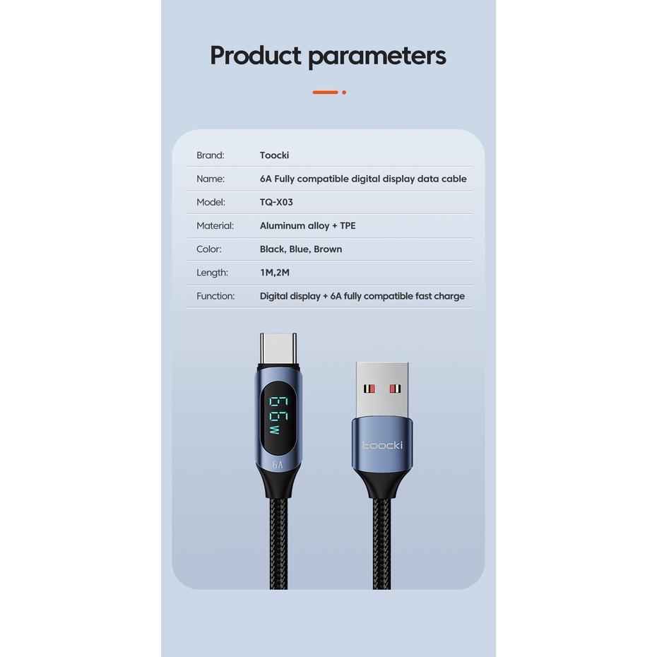 Dây cáp sạc nhanh TWITCH 100W PD USB C Type C L sợi bện có màn hình hiển thị kỹ thuật số 4.0 tiện lợi