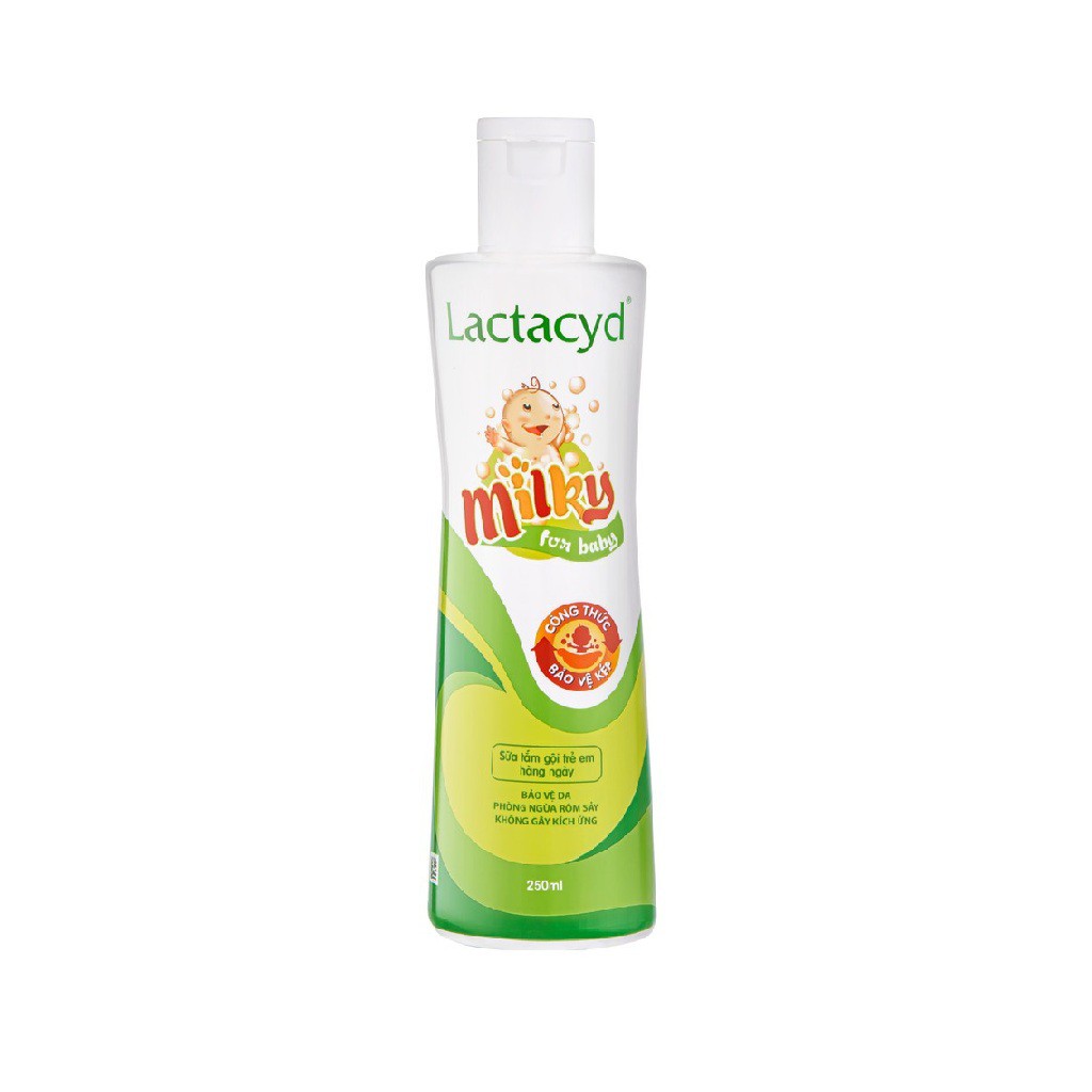 Sữa tắm trẻ em Lactacyd Milky tắm gội ,hỗ trợ điều trị rôm sảy,hăm kẽ cho trẻ sơ sinh