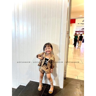 set khoác gucci +quần bé gái