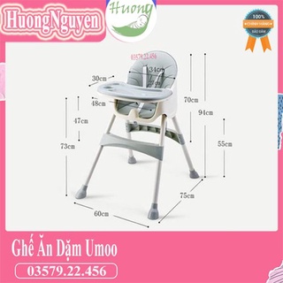 Ghế Ăn Dặm Đa Năng Cao Cấp UMOO cho bé ăn dặm