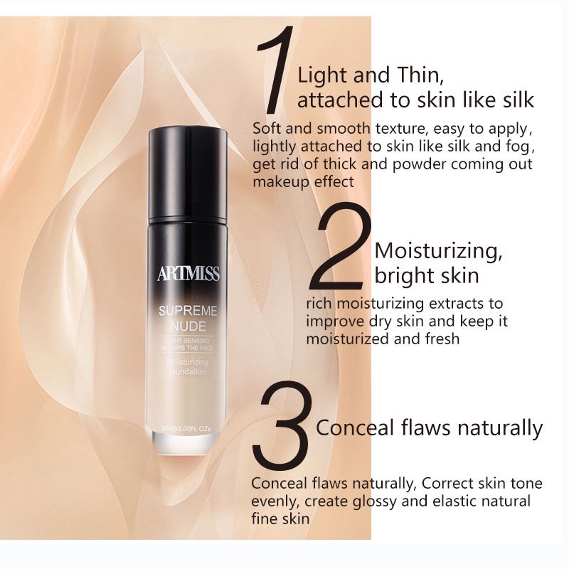 Kem lót trang điểm ARTMISS Supreme nude kiềm dầu nâng tông che lỗ chân lông/làm mềm mịn da 30ml