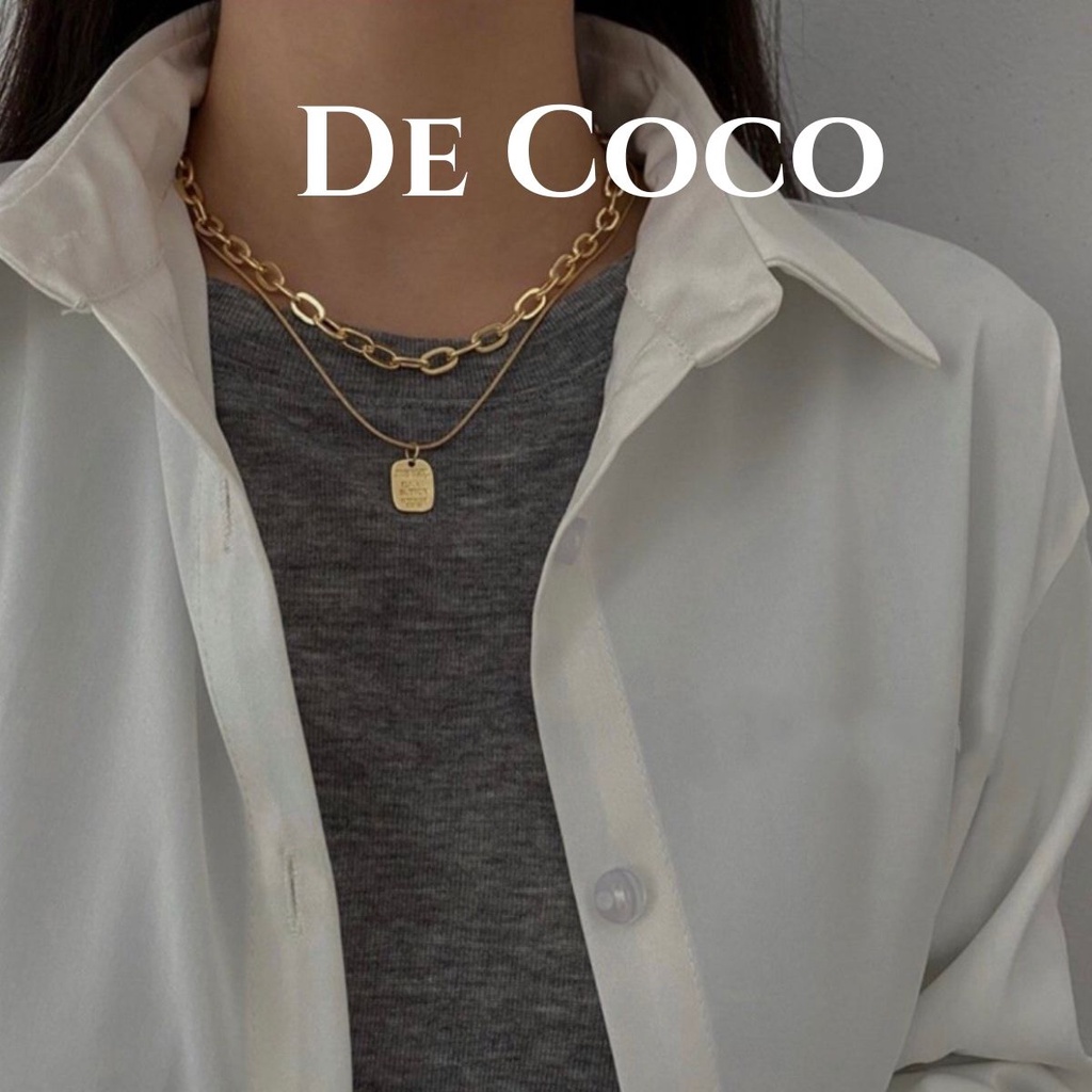 [KHÔNG ĐEN GỈ] Vòng cổ 2 lớp xích Dope decoco.accessories