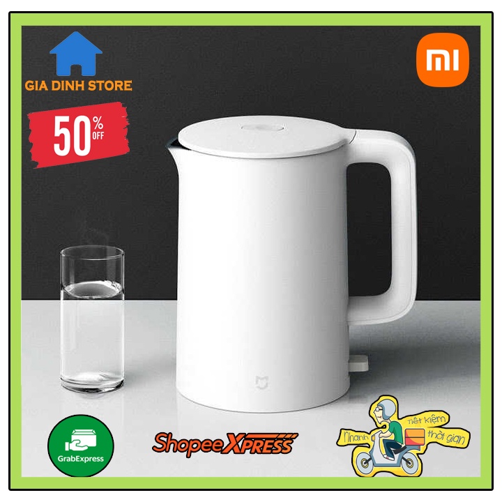 Ấm siêu tốc Xiaomi Mijia 1A đun nước siêu nhanh, công suất 1800W, dung tích 1.5L, 2 lớp chống bỏng