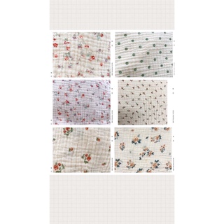 Khăn tay, khăn mặt vải muslin hoa
