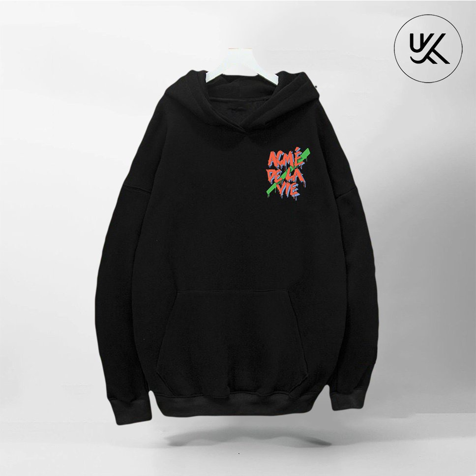 Áo khoác Nỉ HOODIE ADLV Oversize, Form dáng RỘNG màu xám xanh khói, be, nỉ bông Cao Cấp Unisex Nam Nữ - KKIMShop