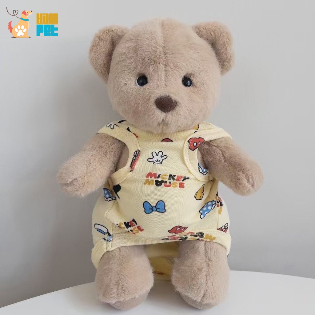 Áo Thun Ba Lỗ Mát Mẻ Chó Mèo Hoạ Tiết Mickey Quần Áo Thú Cưng Cao Cấp Hihapet.